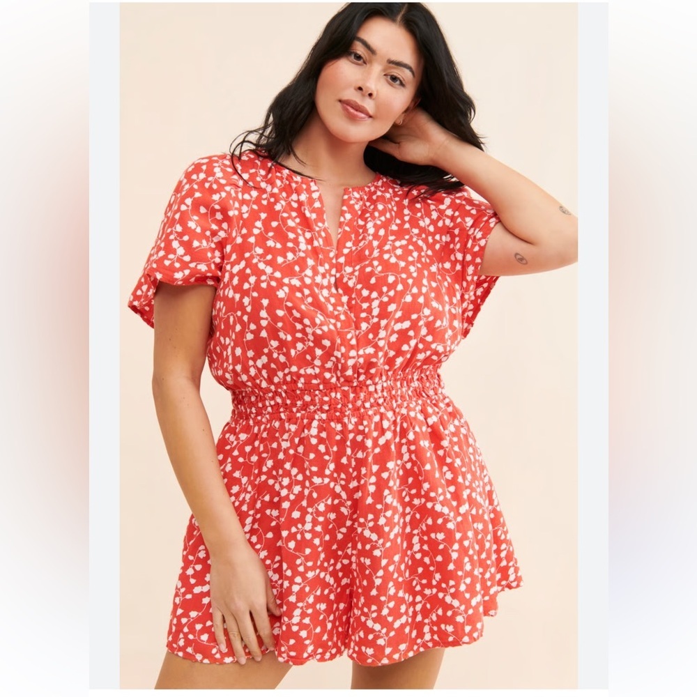 Anthropologie The Somerset Romper: Linen Edition Size XL